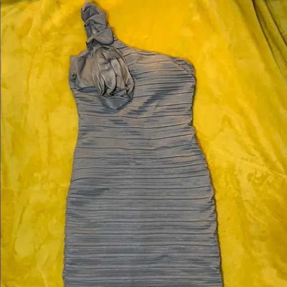 Silver One Shoulder Dress - Picture 3 of 3